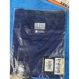 E340 Wonderwork NWT XL Short Sleeve Unisex Scrub Top W/pockets Navy Blue